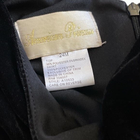 Beautiful Baby Girl American Princess Red & Black Dress 24 Months - Picture 3 of 5